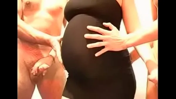 Watch Pregnant in black dress gangbang total Videos