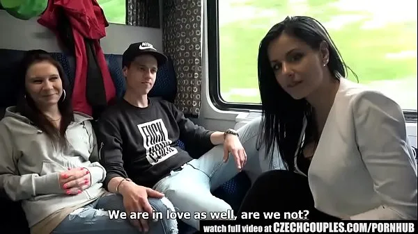 Guarda Foursome on Train Public Sex Completo qui video in totale