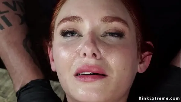 Összesen Redhead hogtied in horizontal suspension videó