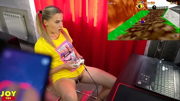 Watch Letsplay Retro Game With Remote Vibrator in My Pussy - OrgasMario By Letty Black total Videos