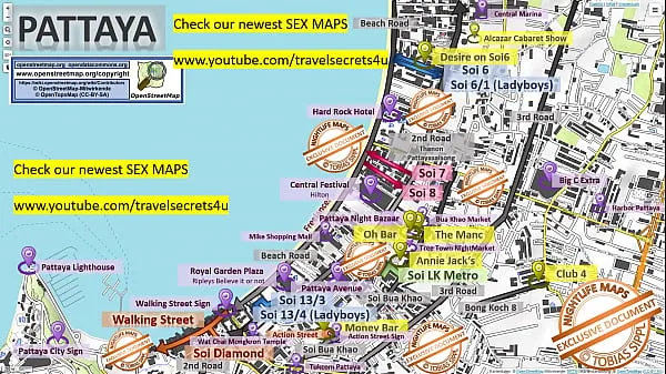 Xem tổng cộng Street prostitution map of Pattaya in Thailand ... street prostitution, sex massage, street workers, freelancers, bars, blowjob Video