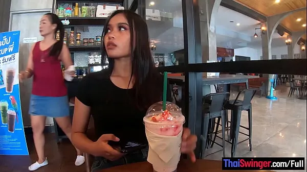 Watch Starbucks coffee date with gorgeous big ass Asian teen girlfriend total Videos