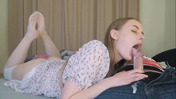 Watch step Daughter's Deepthroat Multiple Cumshot from StepDaddy - Cum in Mouth total Videos