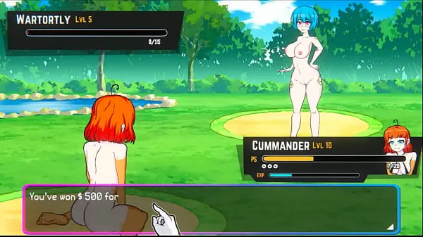 Bekijk in totaal Oppaimon [Pokemon parody game] Ep.5 small tits naked girl sex fight for training video's