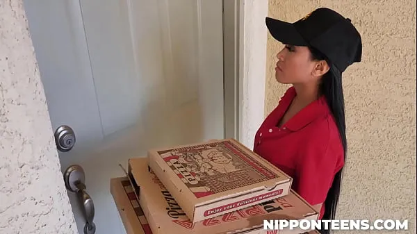 Watch Two Guys Playing with Delivery Girl - Ember Snow total Videos