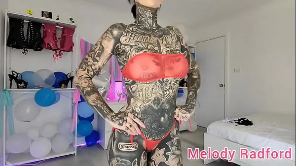 Watch Sheer Black and Red Skimpy Micro Bikini try on Melody Radford total Videos