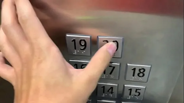 Watch Sex in public, in the elevator with a stranger and they catch us total Videos