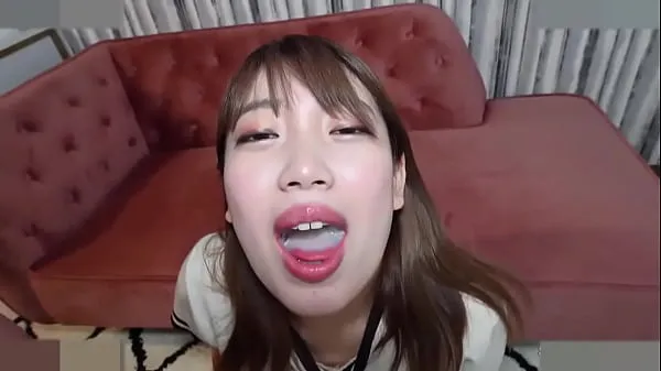 Se Big breasted married woman, Japanese beauty. She gives a blowjob and cums in her mouth and drinks the cum. Uncensored videoer i alt